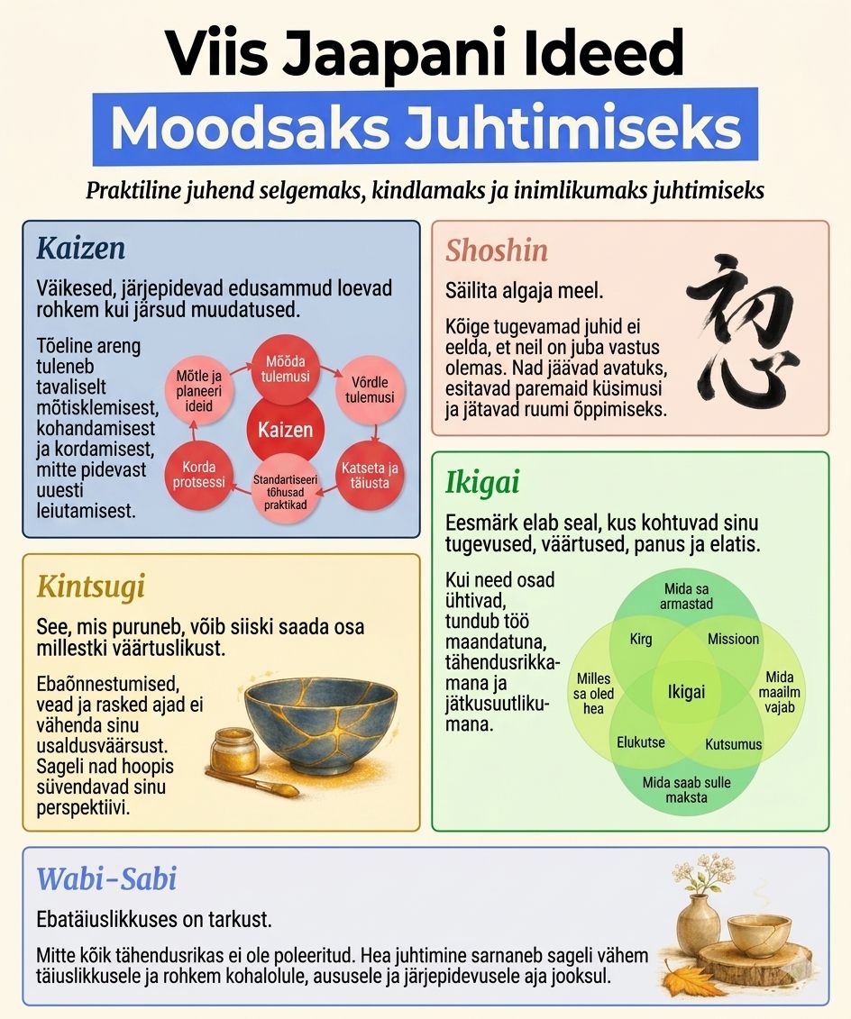 Juhtimine kui pidev kulgemine: 5 Jaapani õppetundi modernsele juhile jaapani 5 ideed
